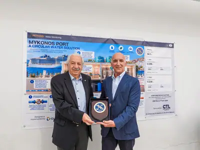 Παρουσίαση του συστήματος ανακύκλωσης νερού στο λιμάνι της Μυκόνου — φωτογραφία 4 από 4